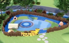 Wood Fenced Dog Park