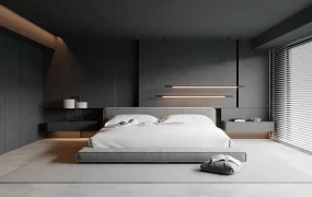 Dark Minimalist Bedroom