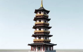 Traditional Chinese Multi Tiered Pagoda