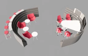 Curved Modular Office Seating