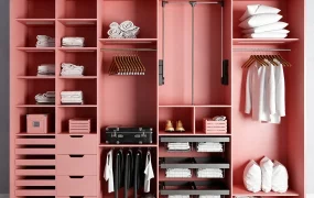 Pink Walk In Wardrobe