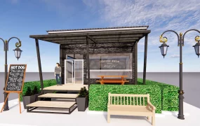 Vintage Shipping Container Coffee Shop