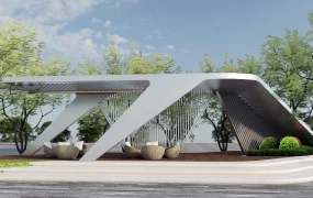 Modern White Pavilion