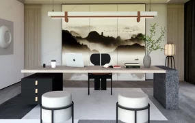 Chinese Home Office Workstation Ideas