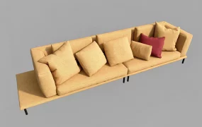 Ginger Colored Sectional Sofa