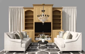 Modern Classic Living Room Setup SketchUp 3D Model