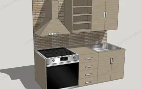 Apartment Kitchen Cabinet Design Idea