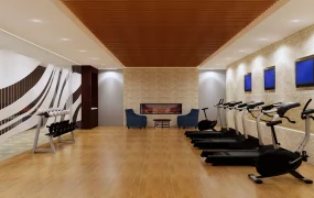Modern Office Gym And Fitness Center SketchUp 3D Model