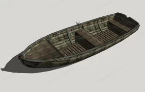 Old Wooden Row Boat