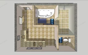 Master Bathroom Layout Idea