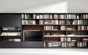 Large Modern Modular Wall Unit & Bookcase System SketchUp 3D Model