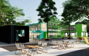 Shipping Container Cafe Design
