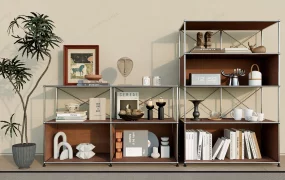 Modern Bookshelf Display Decor
