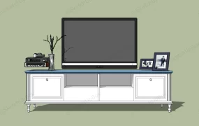 Small White TV Stand