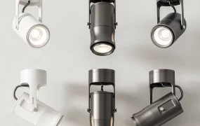 Modern Minimalist Adjustable Ceiling Track Spotlight Collection SketchUp 3D Model