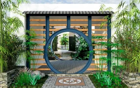 Chinese Garden Round Door