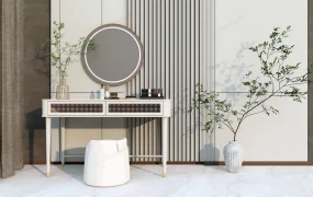 Dressing Table With Mirror And Drawers