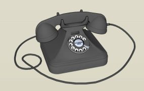 Black Rotary Dial Telephone