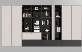 Modern Minimalist Living Room Wall Unit