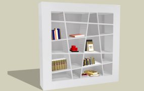 White Decorative Bookshelf