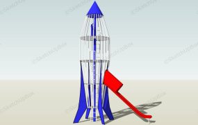 Metal Rocket Ship Playground