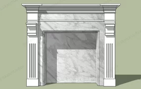 White Marble Fireplace Mantel