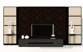 Modern TV Accent Wall Unit