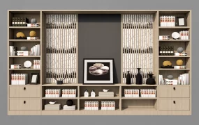 Contemporary Modular Book Storage Wall Unit
