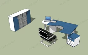 Office Desk And Filing Cabinet Set