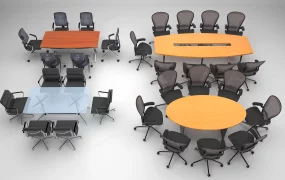 Modern Commercial Office Conference Table And Chair Collection SketchUp 3D Model