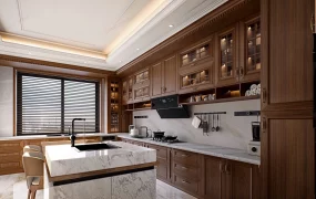 Classic American Kitchen With Island