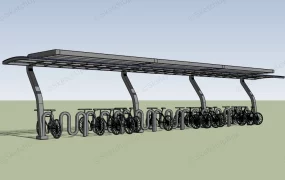 Outdoor Public Bicycle Canopy Shelter