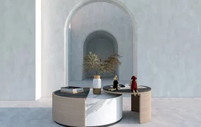 Round Nesting Coffee Table Set