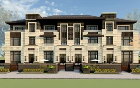 Modern Prairie Style Row House