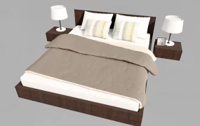 Dark Wood Bedroom Furniture Set
