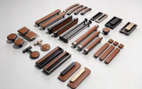 Modern Luxury Leather And Metal Cabinet Handle Hardware Collection SketchUp 3D Model