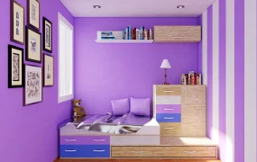 Small Purple Kids Room