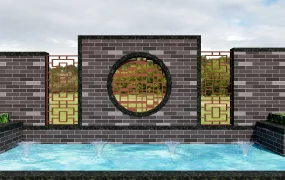 Garden Fountain & Feature Wall