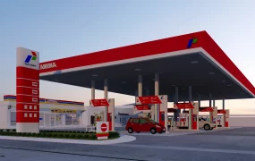 Modern Pertamina Gas Station And Convenience Store Service Complex SketchUp 3D Model