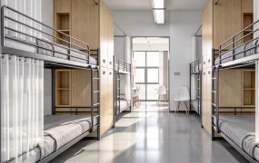 Modern 8 Person Student Dormitory Room