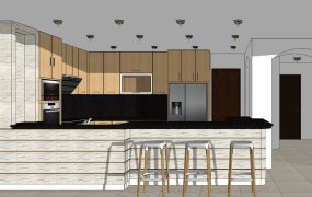 Kitchen with Bar Counter Design