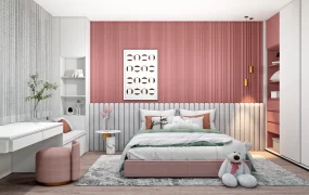 Pink And White Girls Bedroom