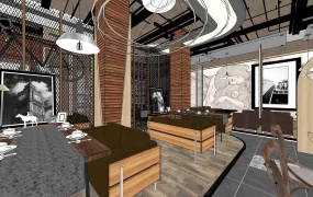 Retro Industrial Restaurant