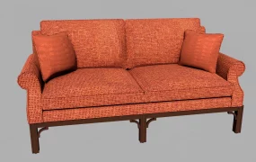 Vintage Red Loveseat