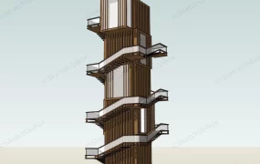 Modern Wood Observation Tower