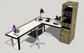 L Shaped Office Desk And Storage