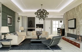 Living Room With Bar Design