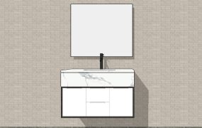 Single Sink White Vanity