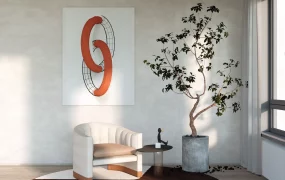 Modern Armchair And Side Table Set