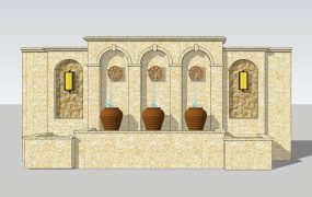 Wall Fountain Landscaping Idea